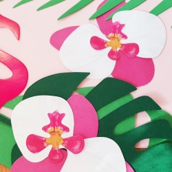 KWIATY dekoracyjne papierowe Orchidee 6szt