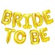 Dekoracyjny napis Bride to Be złote litery girlanda balonowa
