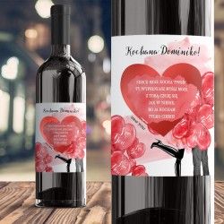 ETYKIETA na wino ze zdrapką pomysłowy prezent na Walentynki
