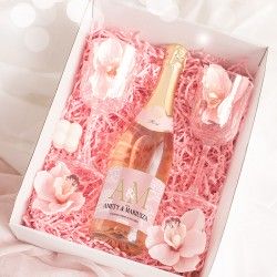 BOX prezentowy z winem dla pary Ślub Rocznica