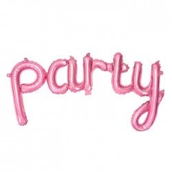 BALON foliowy Pink Party