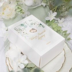 Pudełka na ciasto z imieniem kolekcja Pierścionek Zaręczynowy