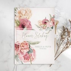 PLANER ślubny książkowy dla Pary Młodej Pink Wedding