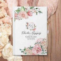 PLANER ślubny niezbędnik Pary Młodej Pastelowe Róże