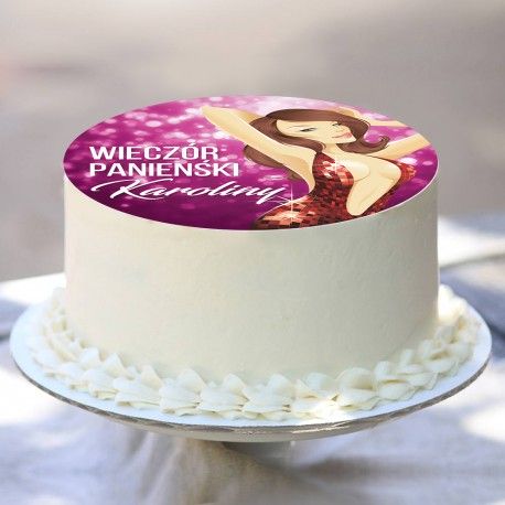 OPŁATEK na tort personalizowany Sexy Purple Ø20cm