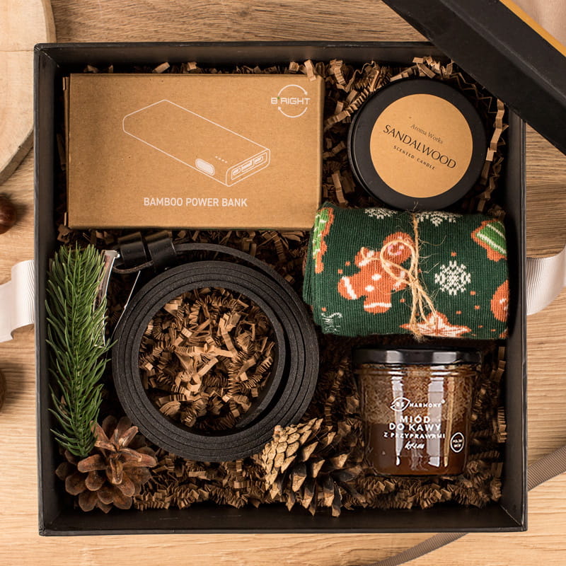 Elegancki box prezentowy na Boże Narodzenie