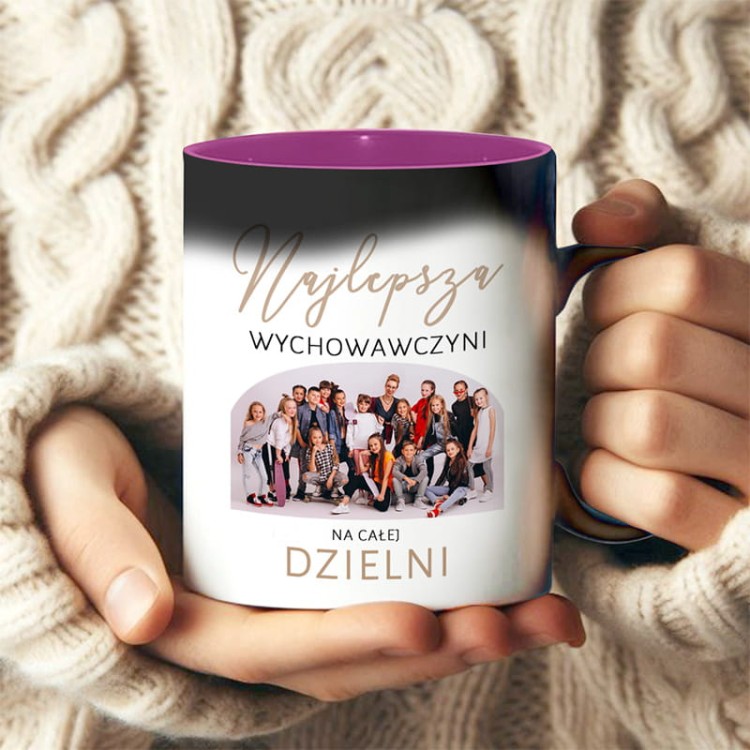 Magiczny kubek z ukrytym napisem dla wychowawcy lub wychowawczyni