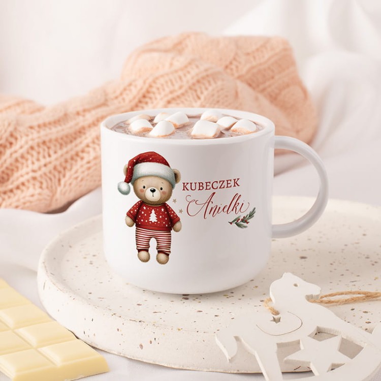Personalizowany kubek bożonarodzeniowy – plastikowy