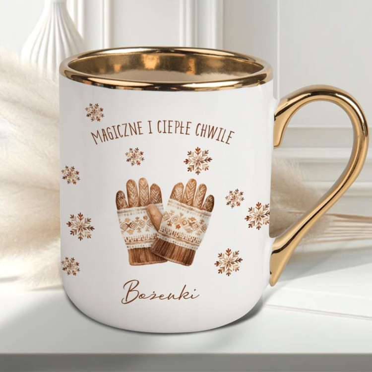 Kubek z personalizacją ze świątecznym motywem