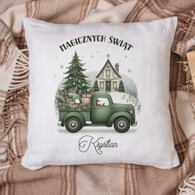 Poduszka świąteczna z imieniem dziecka