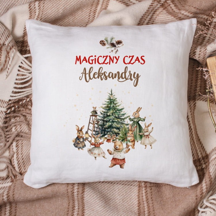 Poduszka świąteczna z personalizacją na święta bożego narodzenia