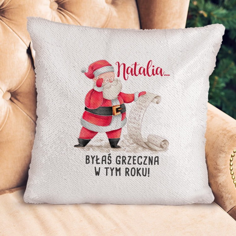 Poduszka z odwracanymi cekinami prezent dla kobiety na święta