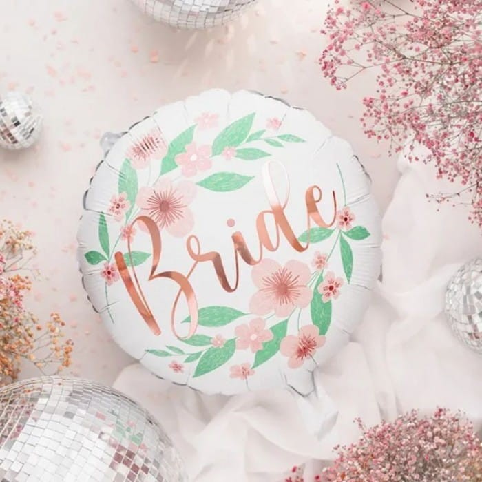 BALON foliowy z napisem Bride Dekoracja na Wieczór Panieński