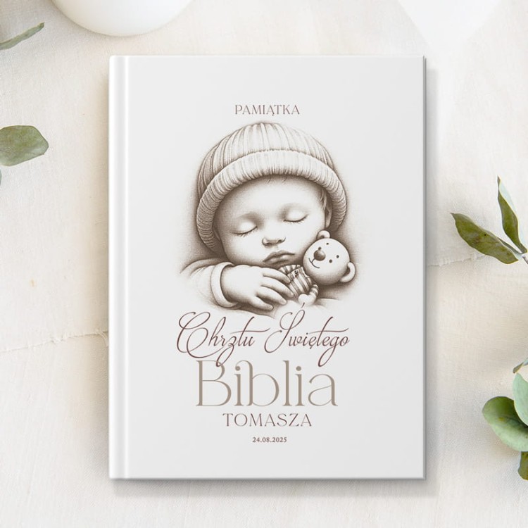 Personalizowana Biblia z modlitwami na Chrzest