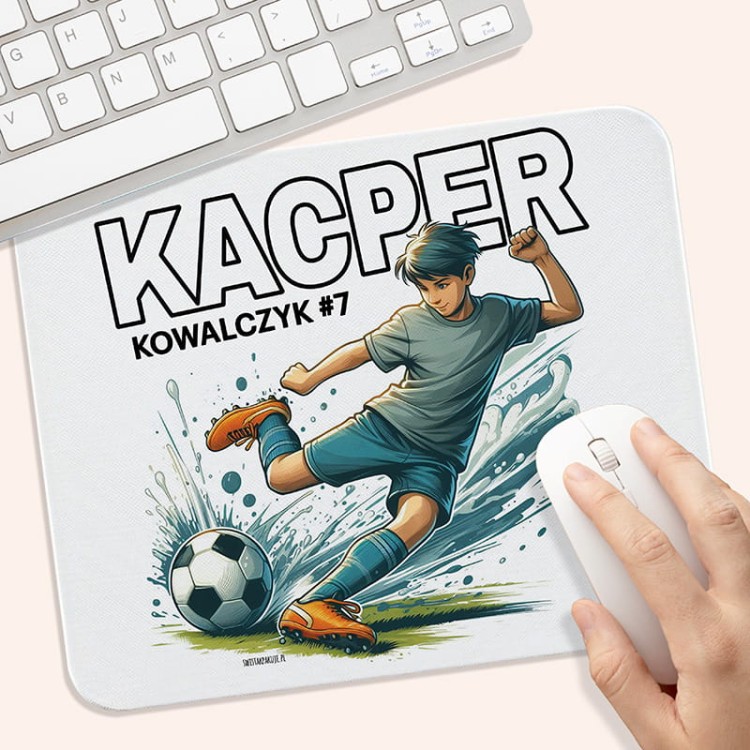 PODKŁADKA pod Myszkę z Imieniem Dla Fana Piłki Nożnej