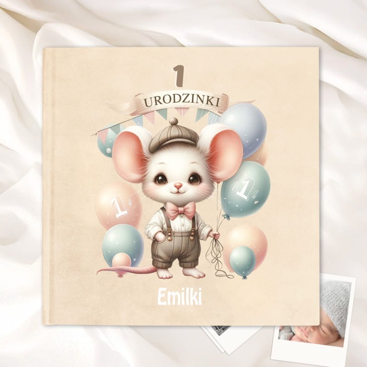 Personalizowany ALBUM na Roczek Welurowa Okładka