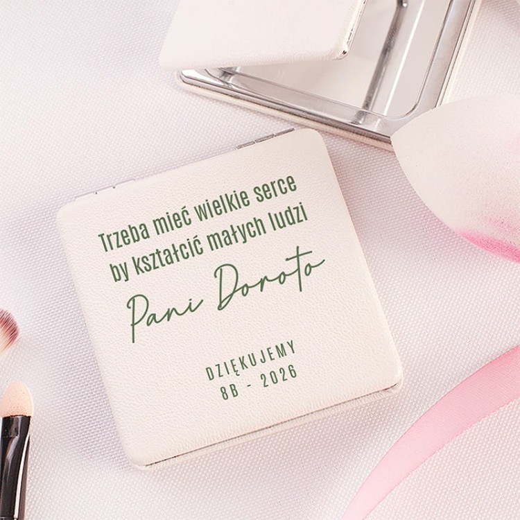 Personalizowane lusterko kieszonkowe dla nauczycielki