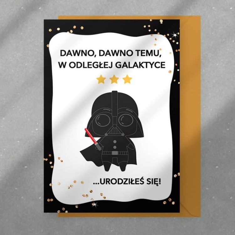 Kartka urodzinowa Star Wars.