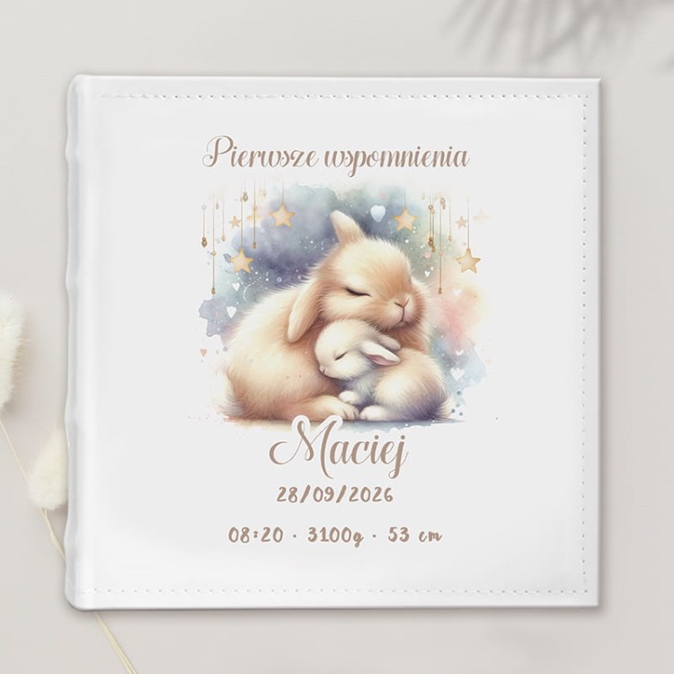 Album kieszeniowy z metryczką prezent dla noworodka