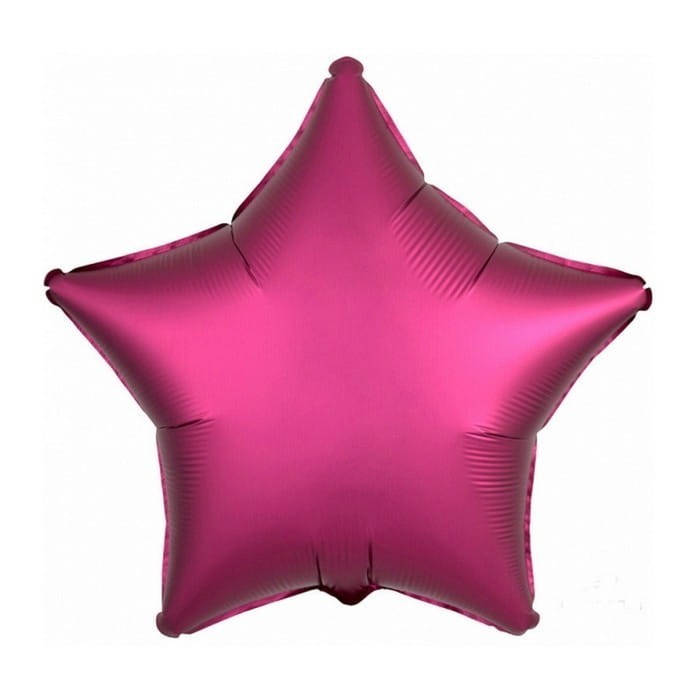 BALON foliowy Gwiazda 43cm CIEMNORÓZOWY LUX