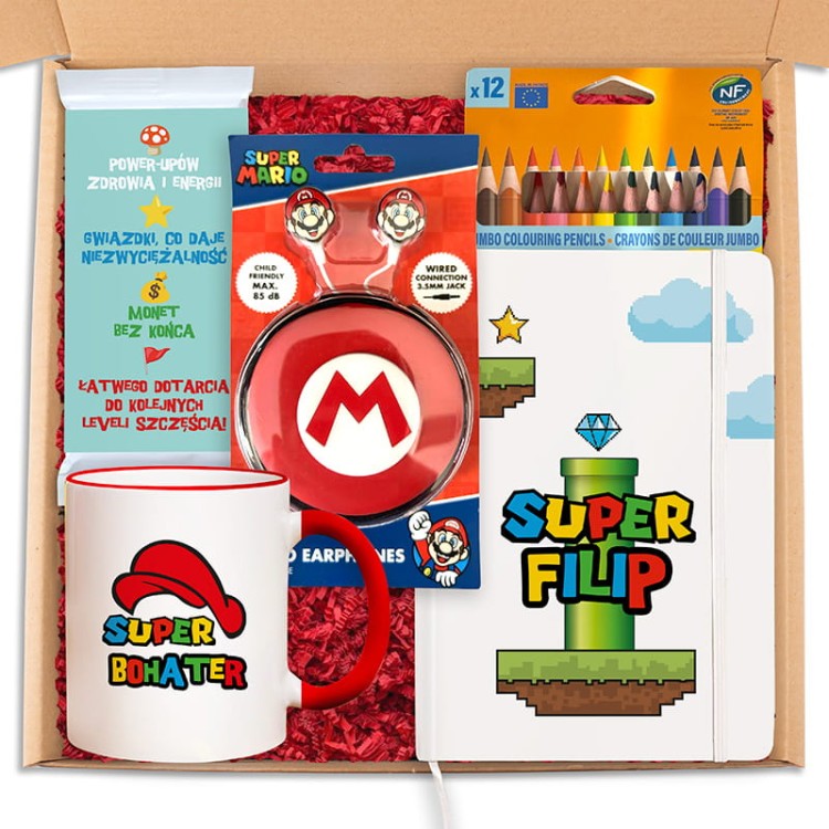 Zestaw prezentowy z bohaterem Super Mario