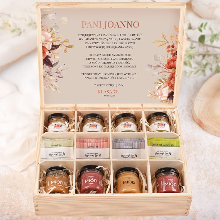 drewniana-skrzynka-z-herbata-i-miodami-prezent