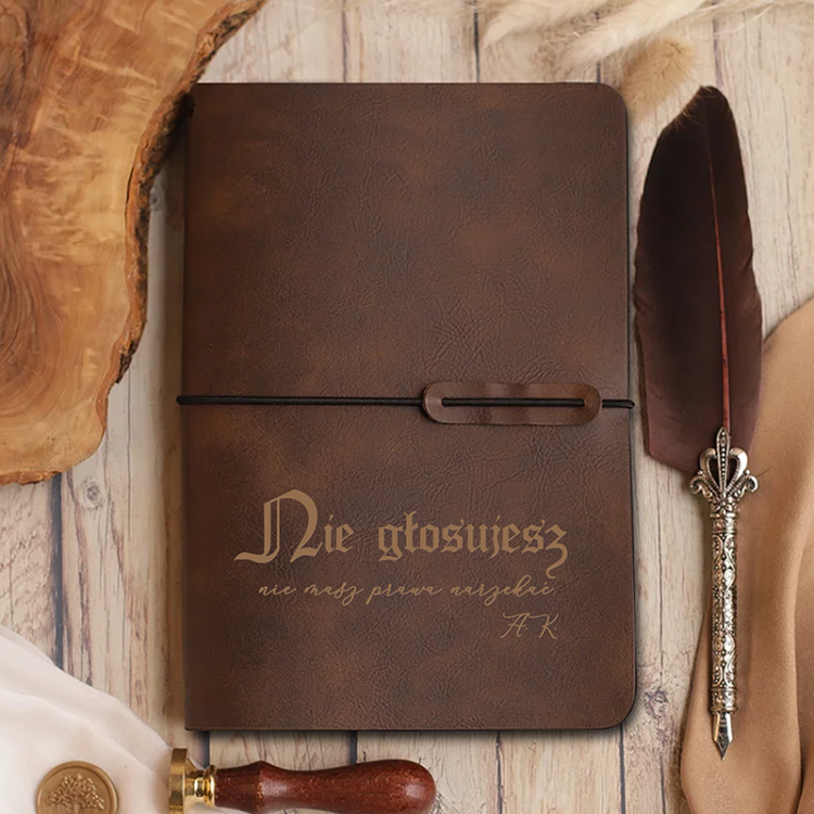 notatnik-brazowy-personalizowany-nie-glosujesz