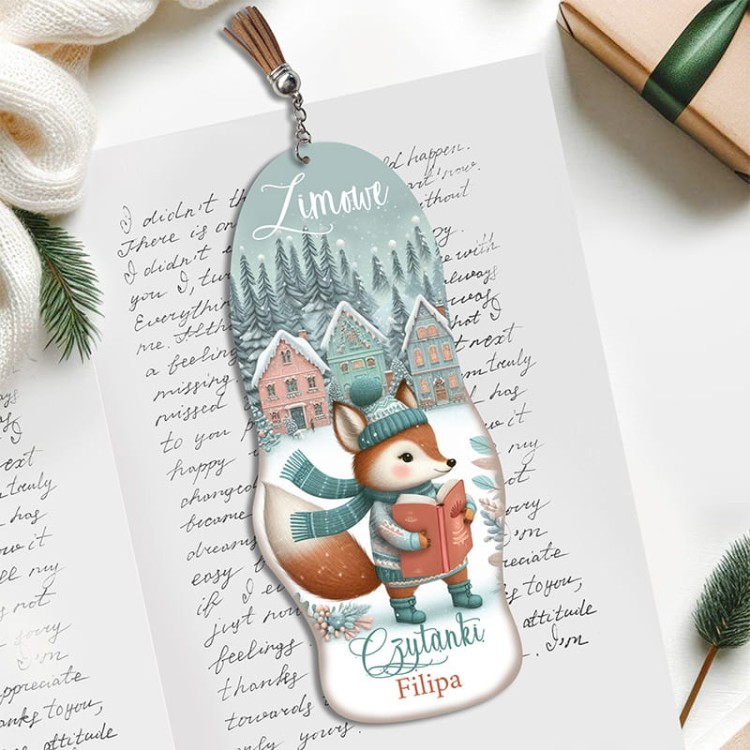 Zakładka do książki na zimowe wieczory