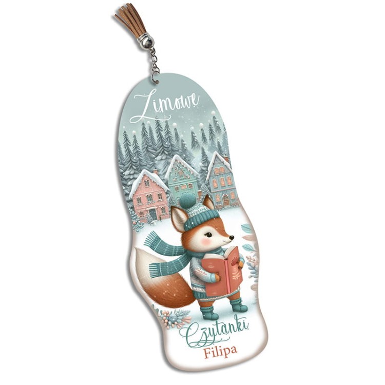 Zimowa zakładka do książki z personalizacją