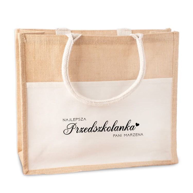 Torba lniana z personalizacją dla przedszkolanki