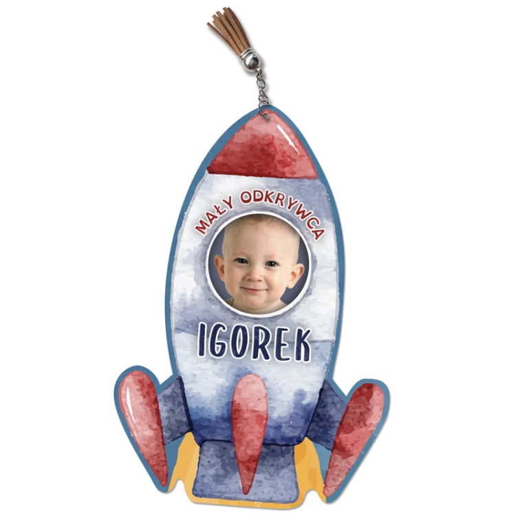 Imienna zakładka ze zdjęciem dla chłopca