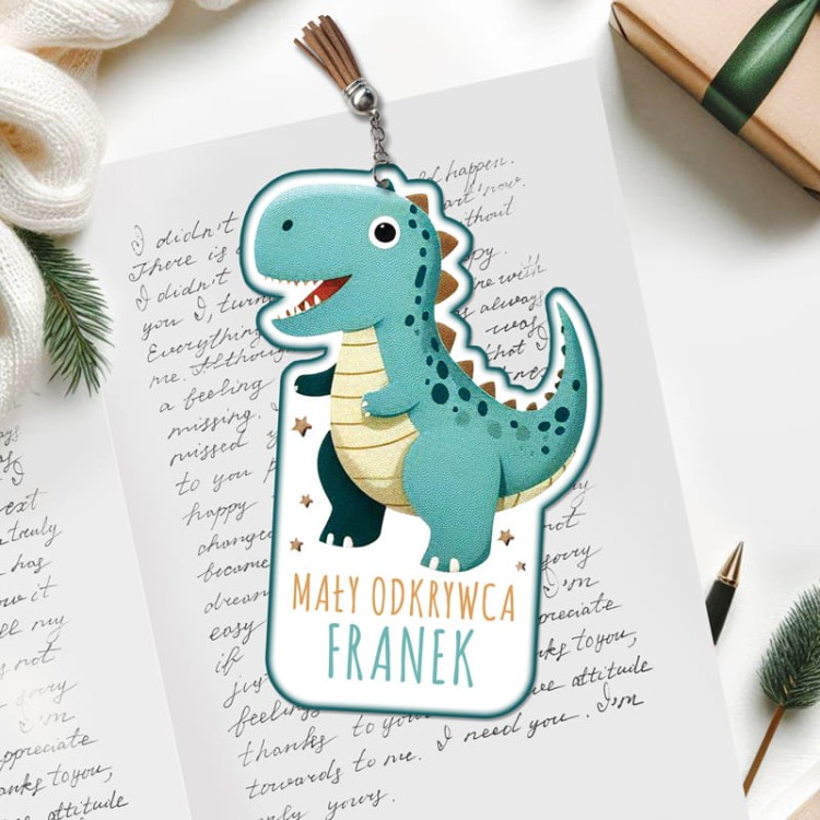 Zakładka z dinozaurem dla chłopców