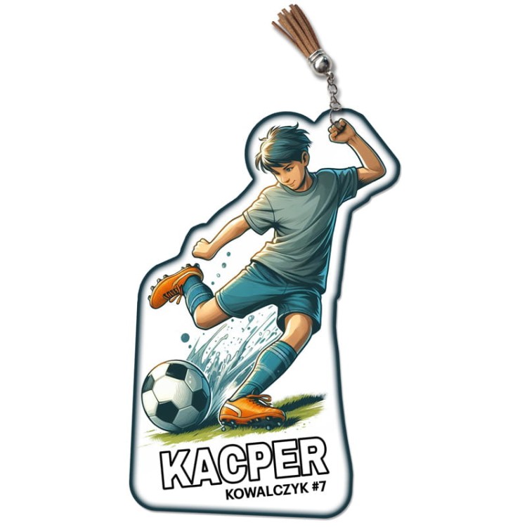Zakładka imienna dla chłopaka fana piłki nożnej