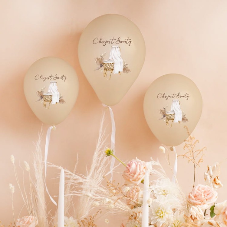 Balony boho na chrzest święty