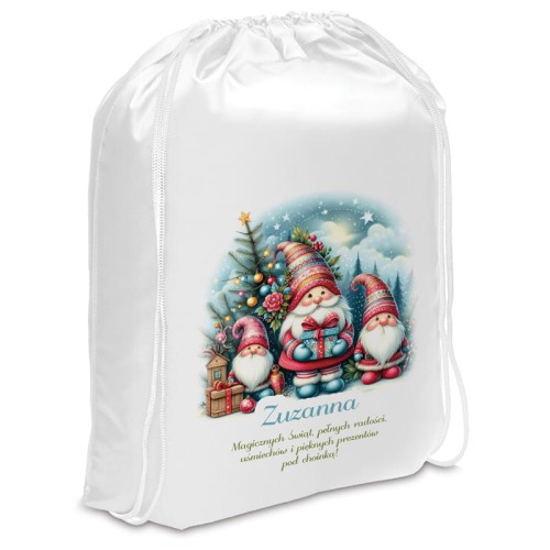 Worek na prezenty świąteczne dla dzieci z imieniem dziecka