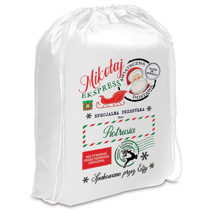 Worek Torba świąteczna na prezent Bożonarodzeniowy