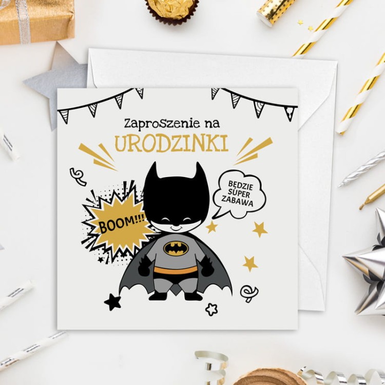 Zaproszenie urodzinowe z super bohaterem