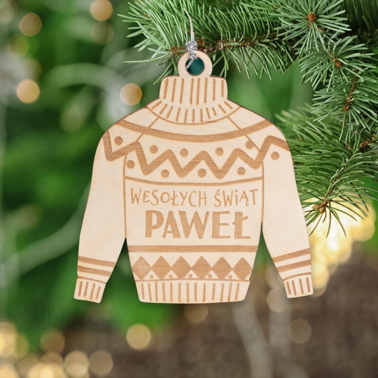 Zawieszka na choinkę sweter