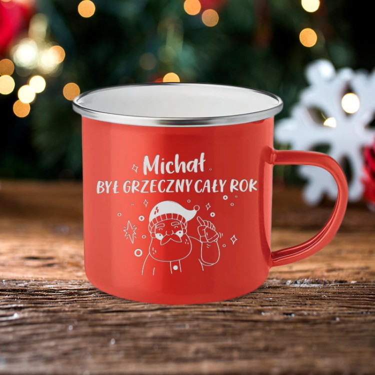 Kubek z imieniem świąteczny
