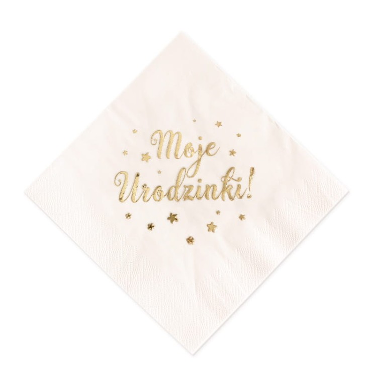 Serwetki z napisem "Moje urodzinki"