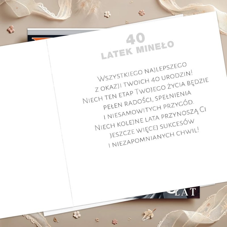 Kartka urodzinowa stylizowana na okładkę magazynu dla niego