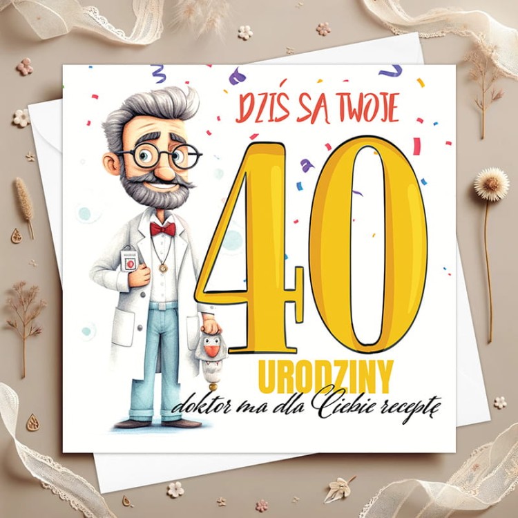 Kartka na 40 urodziny