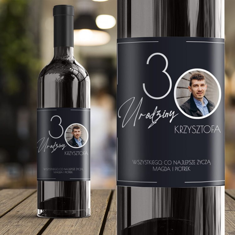 personalizowana etykieta na 30 urodziny