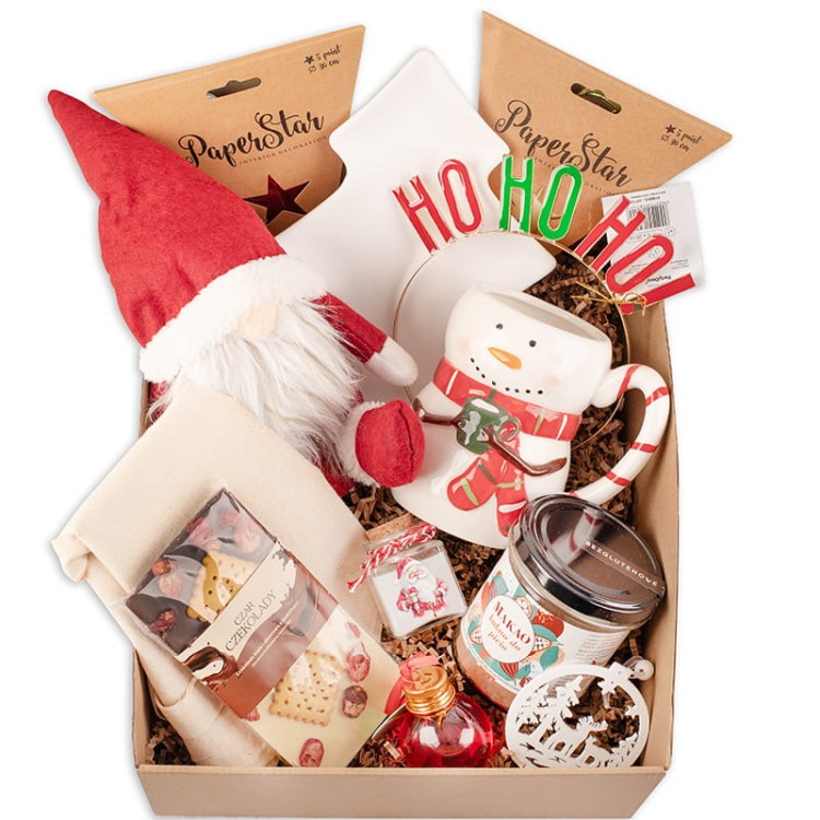 Zestaw papierowych gwiazdek w kolorze czerwonym i złotym – świąteczna ozdoba do wnętrz.