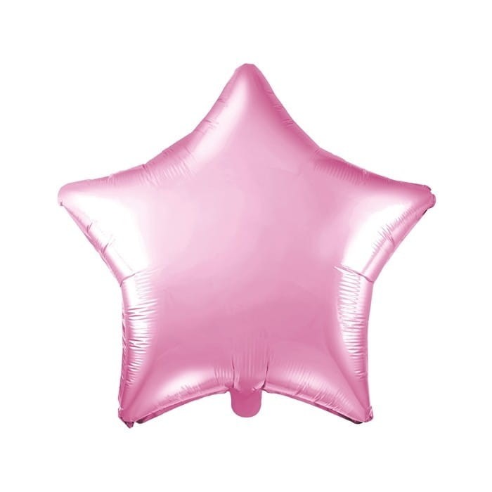 BALON foliowy Gwiazda 48cm JASNORÓŻOWY