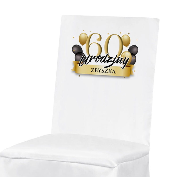 Personalizowany pokrowiec na krzesło na urodziny