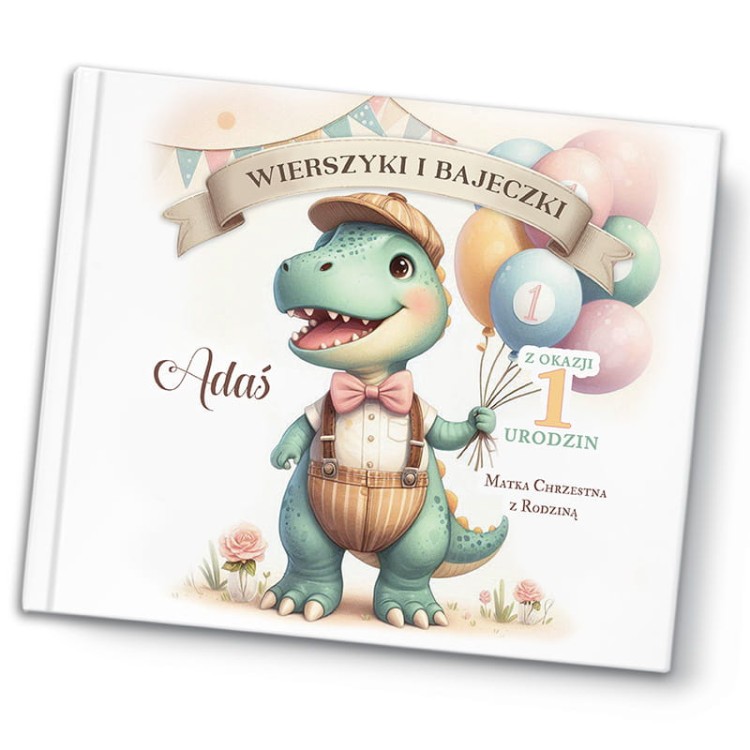 Personalizowana bajka na roczek z imieniem dziecka i życzeniami od rodziny