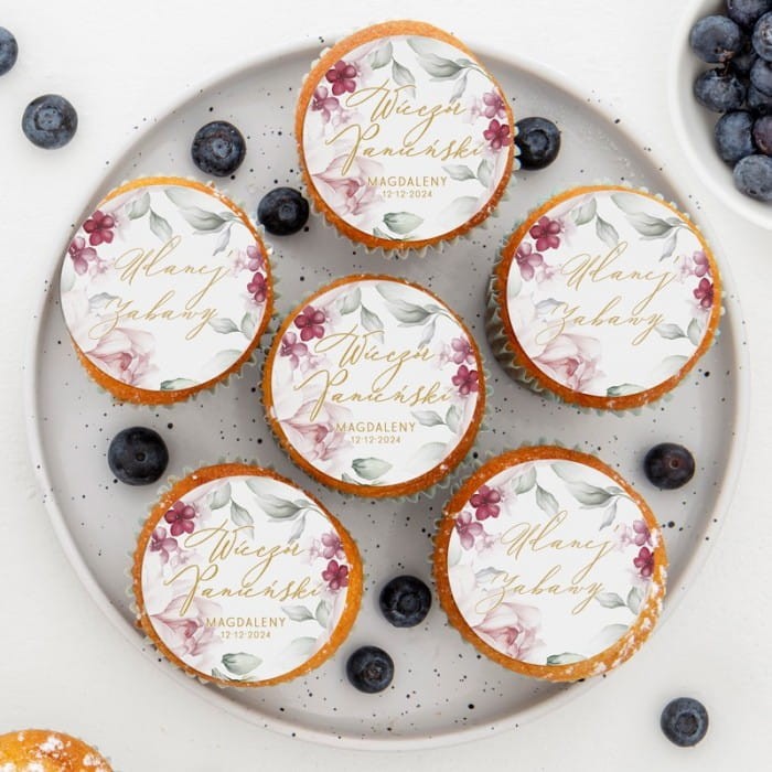 OPŁATKI na muffinki babeczki na wieczór panieński 12szt