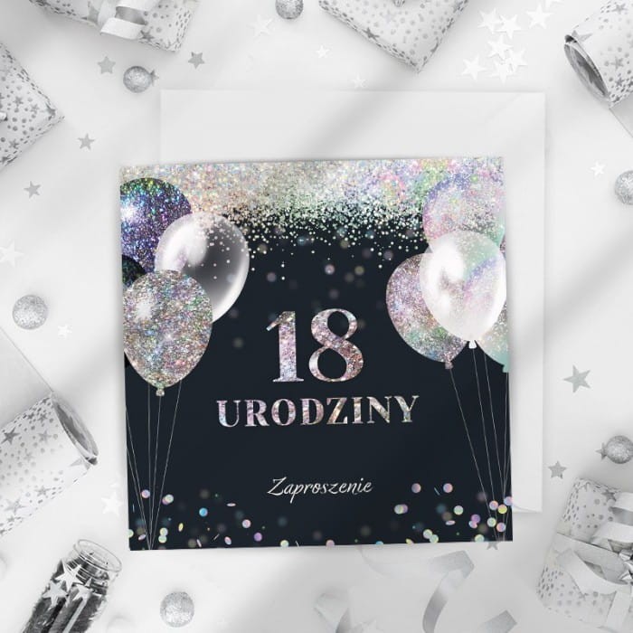 ZAPROSZENIA na imprezę z okazji 18 urodzin 10szt
