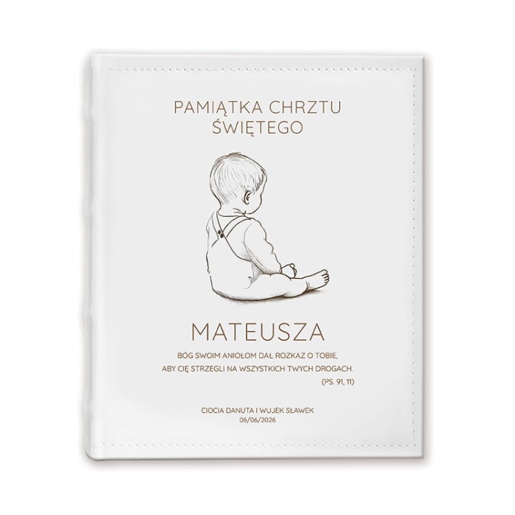Elegancka pamiątka Chrztu Świętego w formie albumu ze zdjęciami